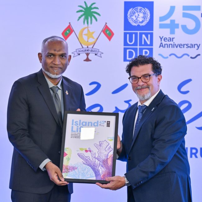 President Muizzu outlines his administration’s aspirations to make the Maldives a fully developed nation by 2040, emphasizing the role of UNDP in supporting the country’s digital economy and sustainability goals.