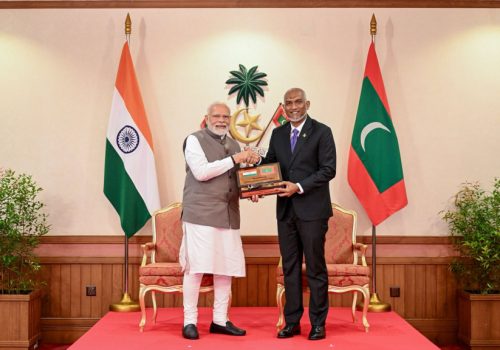 jointly inaugurated multiple development projects today under the Maldives–India development partnership.