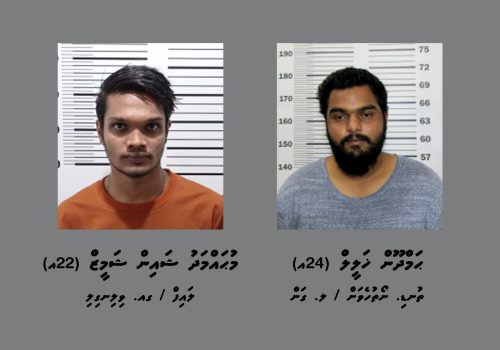 ގއ. ވިލިނގިލި / ލައިފް، މުޙައްމަދު ޝާއިން ޝަމީޒް (22 އަހަރު) އަދި ލ. ގަން، ތުނޑި / ނޯތު ހެވަން، ޙަމްދޫން ޚަލީލް (24 އަހަރު)