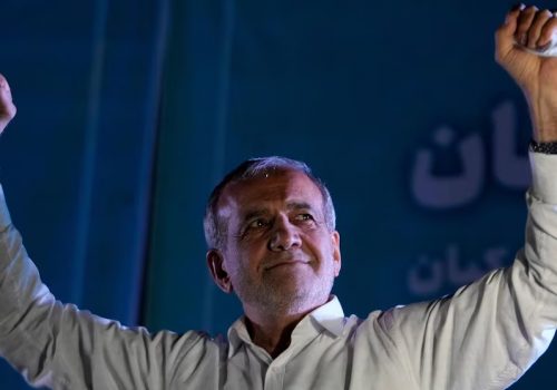 The reformist candidate, Masoud Pezeshkian