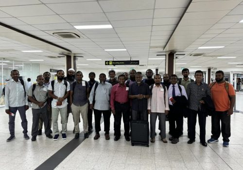  ބްރޫނާއީގައި ތަމްރީންވުމަށް ރާއްޖޭގެ އިމާމުން ފުރުން -- ފޮޓޯ: އިސްލާމިކް މިނިސްޓްރީ