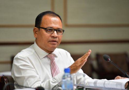 Minister of Cities, Local Government and Public Works Adam Shareef Umar