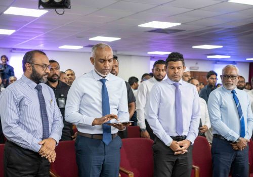 ޒަކާތު ހައުސް އިފްތިތާހުކޮށްދެއްވުމުގެ ރަސްމިއްޔާތުގެ ތެރެއިން -- ފޮޓޯ: ރައީސް އޮފީސް