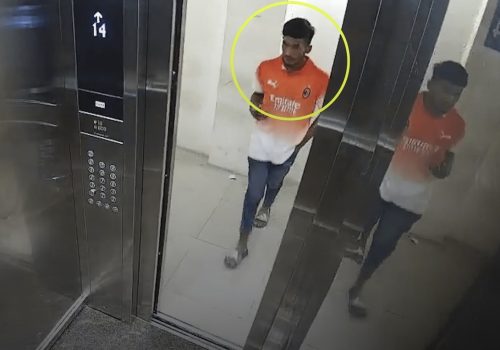 ޖިންސީ ފުރައްސާރައިގެ މައްސަލައަކާ ގުޅިގެން ފުލުހުން ހޯދަމުންދާ މީހާ-- ފޮޓޯ ފުލުހުންގެ ވީޑިޢޯއަކުން ނަގާފައި
