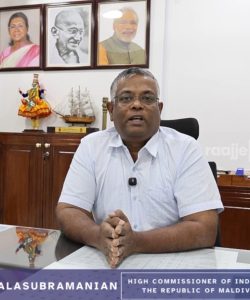 އިންޑިއާއިން ރާއްޖެއަށް ކަނޑައަޅުއްވާފައި ހުންނަވާ ހައިކޮމިޝަނަރު ޖީ. ބާލާ ސުބްރަމާނިއަން -- ފޮޓޯ: ރާއްޖެ24