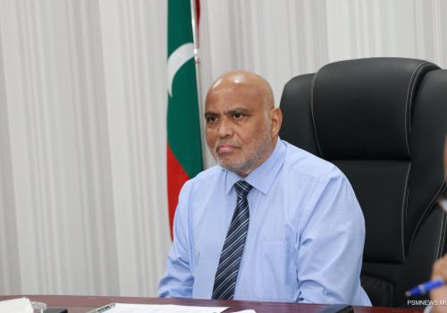 ހަޔަރއެޑިއުކޭޝަން މިނިސްޓަރ ހައިދަރު---ފޮޓޯ: ޕީއެސްއެމް
