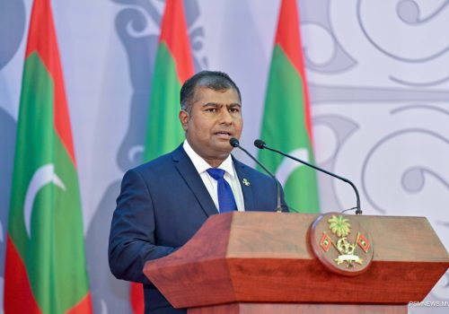 މިނިސްޓަރ އޮފް ދިވެހި ލެންގުއޭޖް، ކަލްޗަރ އެންޑް ހެރިޓޭޖްގެ މަޤާމުގައި ހުންނެވި އާދަމް ނަޞީރު އިބްރާހީމް---ފޮޓޯ:މާލްދީފް