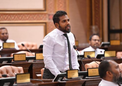 ކަނޑިތީމު ދާއިރާގެ މެމްބަރު އަމީން ފައިސަލް -- ފޮޓޯ: ސަންގު